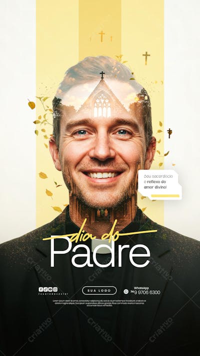 Dia do Padre - 04 de Agosto - Flyer Social Media PSD Editável (5)