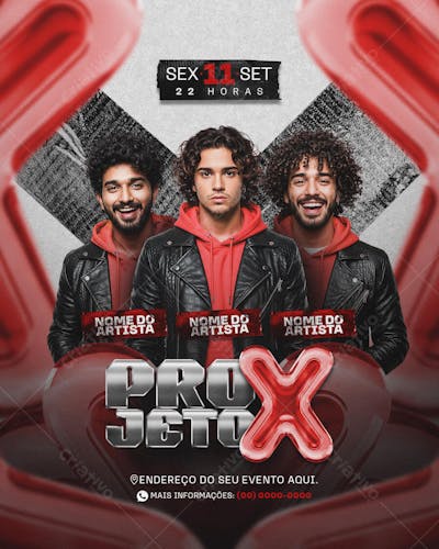 Flyer Projeto X Feed PSD Editável