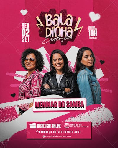 Flyer Baladinha Exclusive Feed PSD Editável