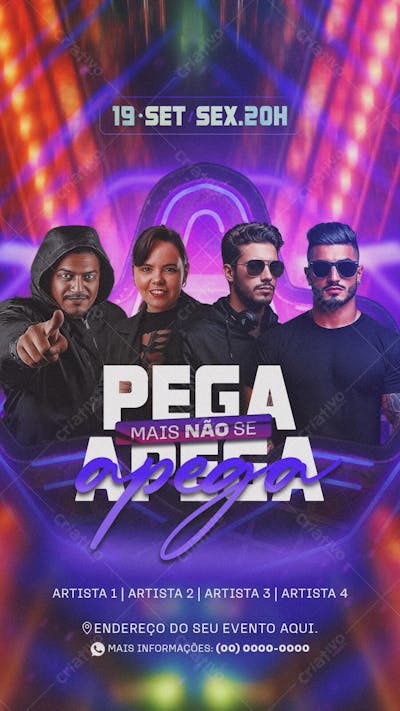 Flyer Pega Mais Não Se Apega Story PSD Editável