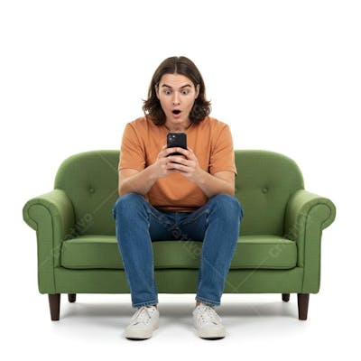 SURPRESO NO SOFÁ COM CELULAR NA MÃO ALTA QUALIDADE  (1)