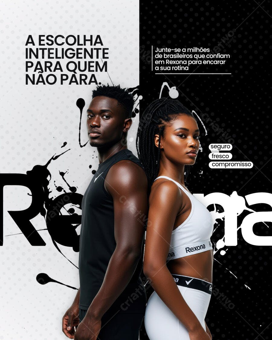Flyer Fitness Rexona PSD Editável