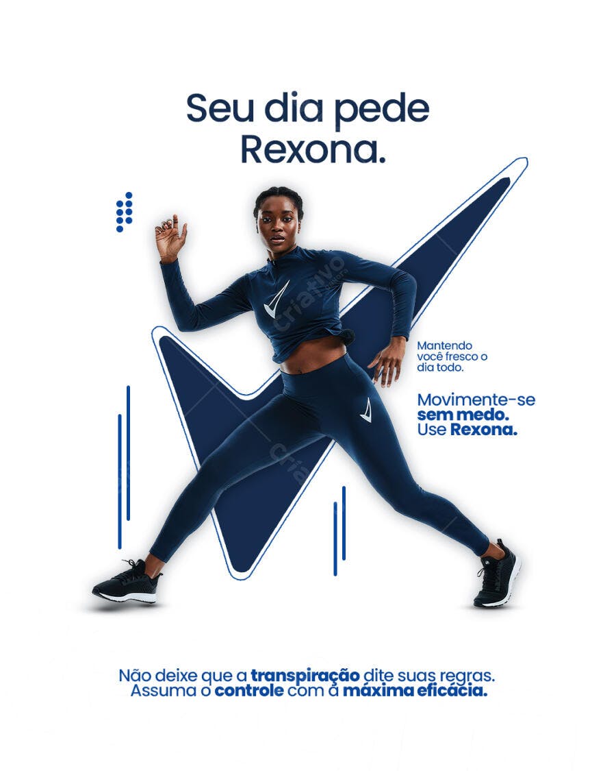 PSD Publicidade Rexona para Fitness Editável