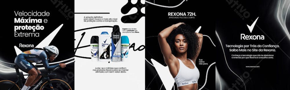 SOCIAL MEDIA CAMPANHA PUBLICITARIA REXONA PSD EDITAVEL CARROSSEL
