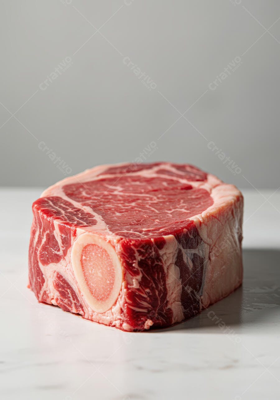 Corte de carne com osso marmoreio
