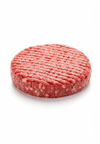 Hambúrguer de carne moída cru