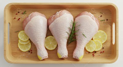 Coxas de frango cru na tábua  (2)