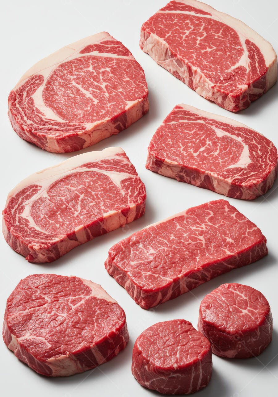 Corte de carnes premium variadas