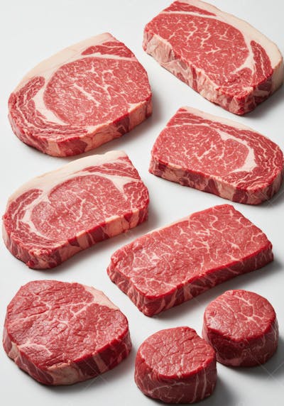 Variedade de cortes de carne crua (1)