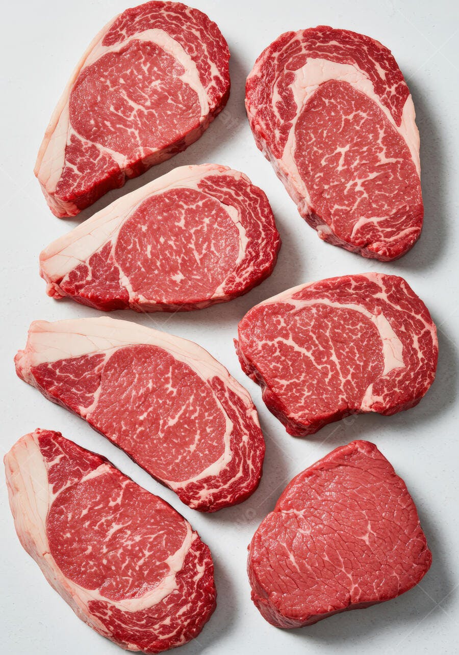 Rib Eye Steaks Preparação para Churrasco