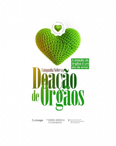 Campanha sobre a Doação de Orgão Social Media PSD Editável (1)
