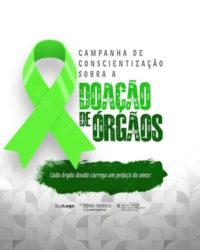Campanha sobre a Doação de Orgão Social Media PSD Editável (10)