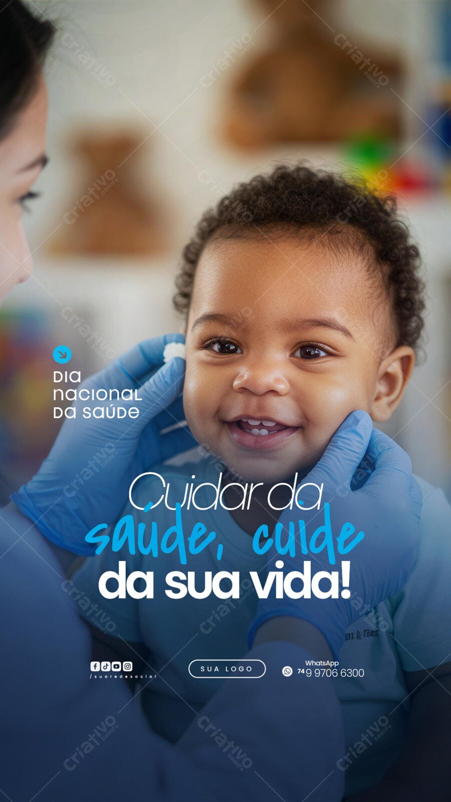 Post para Dia Nacional da Saúde PSD Editável
