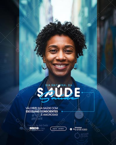 Dia Nacional da Saúde - 05 de Agosto - Flyer Social Media PSD Editável (7)