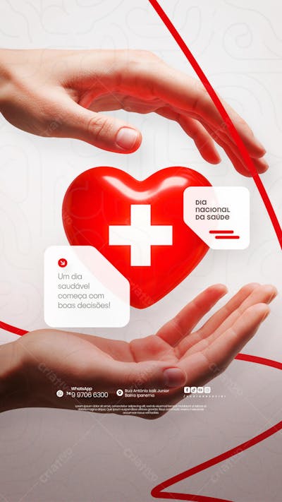 Dia Nacional da Saúde - 05 de Agosto - Flyer Social Media PSD Editável (4)