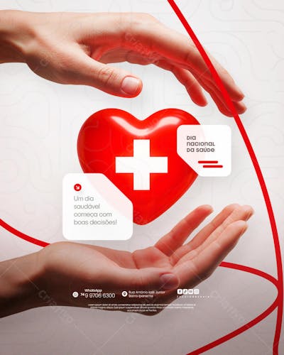 Dia Nacional da Saúde - 05 de Agosto - Flyer Social Media PSD Editável (10)