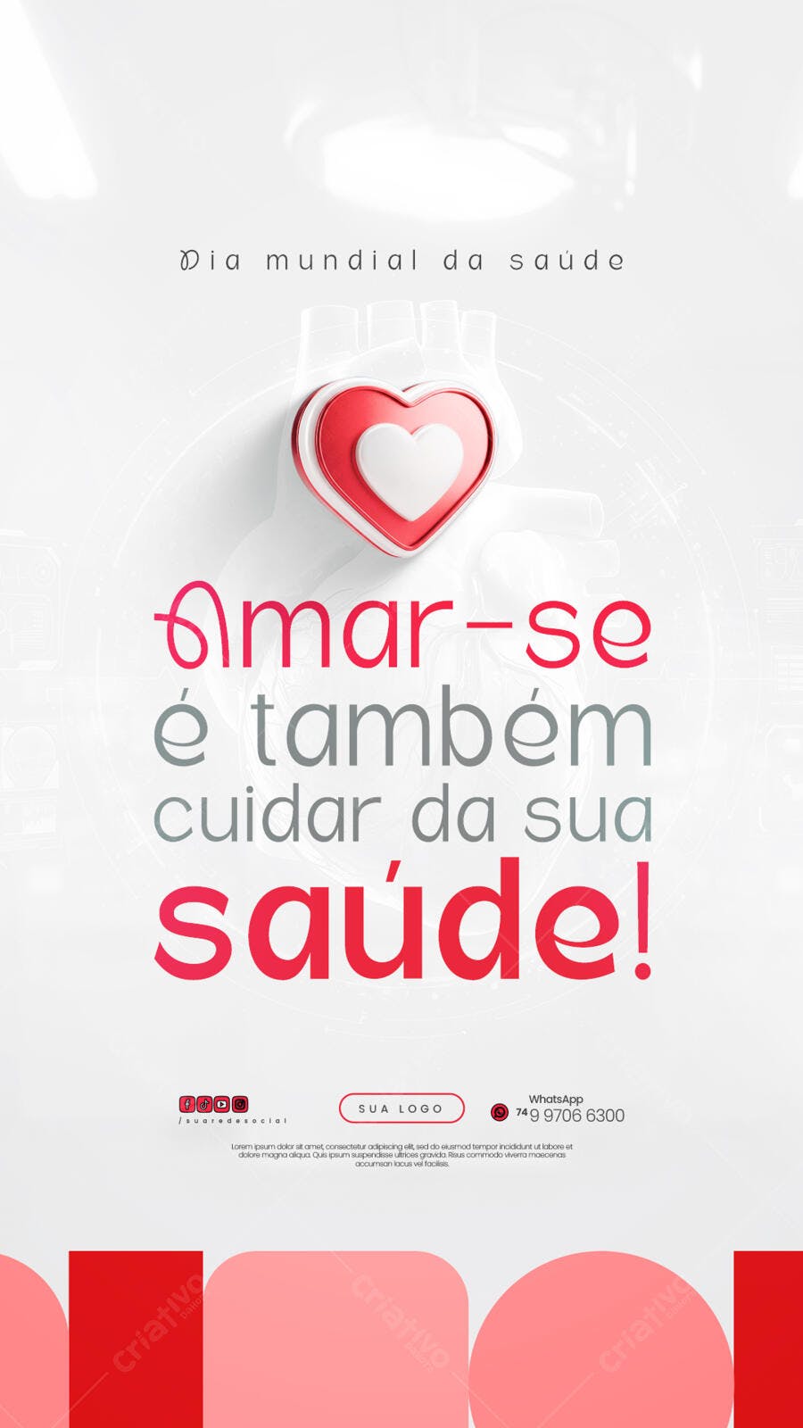 Flyer Dia Mundial da Saúde PSD Editável