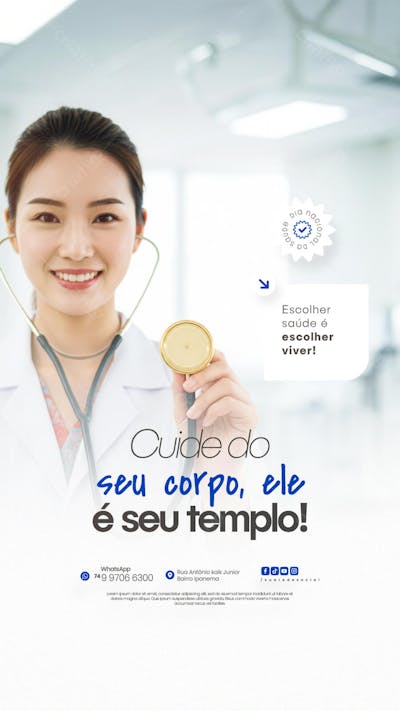Dia Nacional da Saúde - 05 de Agosto - Flyer Social Media PSD Editável (5)