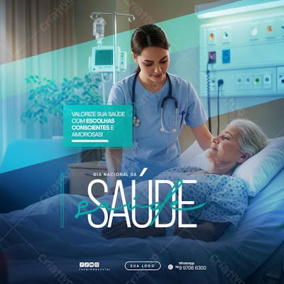Dia Nacional da Saúde - 05 de Agosto - Flyer Social Media PSD Editável (14)