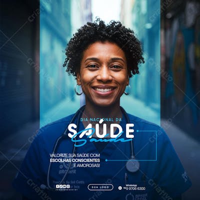 Dia Nacional da Saúde - 05 de Agosto - Flyer Social Media PSD Editável (13)