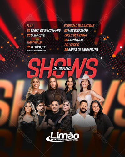 Shows da Semana - Artistas