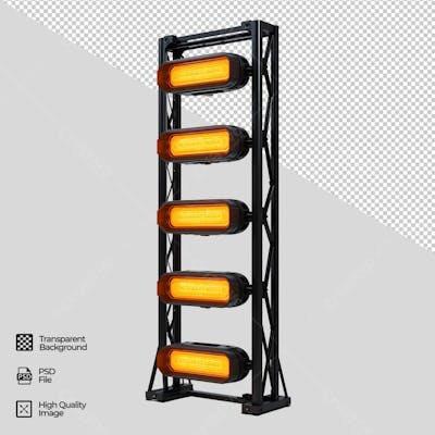 ELEMENTO PARA FLYER ESTRUTURA DE METAL VERTICAL COM LUZES