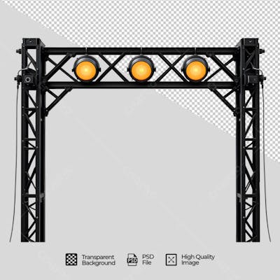ELEMENTO PARA FLYERS ESTRUTURA DE FERRO COM LUZES 