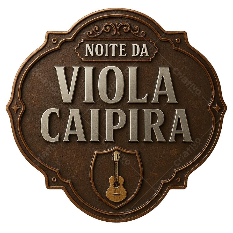 Banner Noite da Viola Caipira PNG com fundo transparente