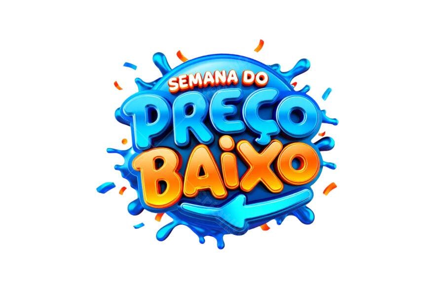 Banner Semana do Preço Baixo PNG com fundo transparente