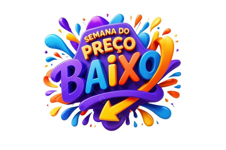 Banner Semana do Preço Baixo PNG com fundo transparente