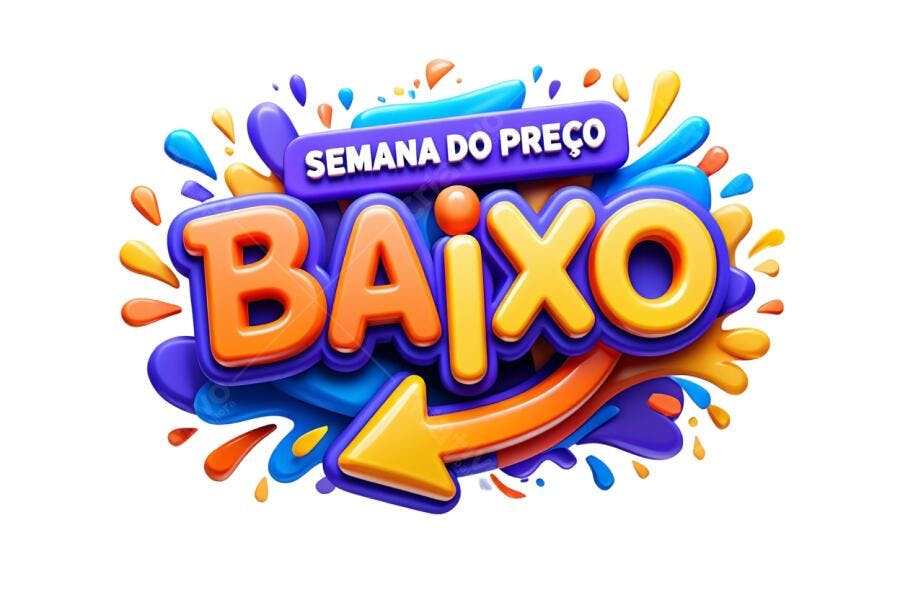 Banner Semana do Preço Baixo PNG com fundo transparente