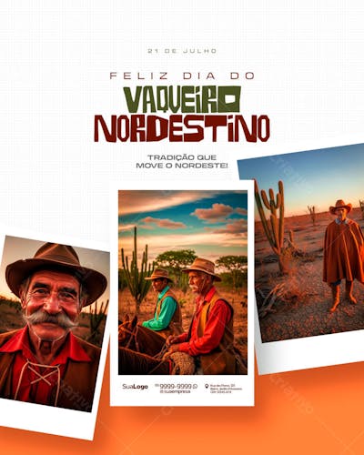 Dia do Vaqueiro Nordestino 21 de Julho Social Media PSD Editável (6)