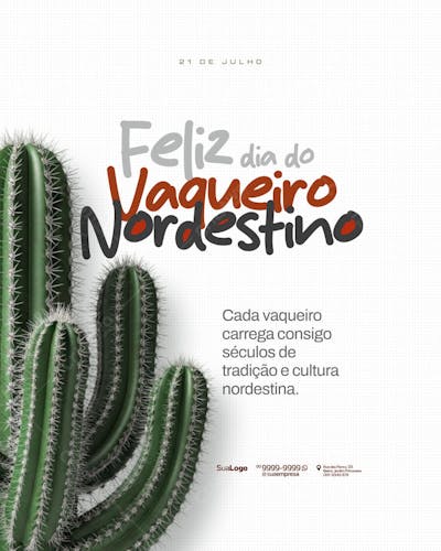 Dia do Vaqueiro Nordestino 21 de Julho Social Media PSD Editável (8)