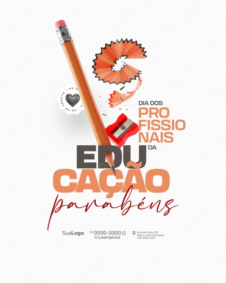 Flyer Dia dos Professores PSD Editável