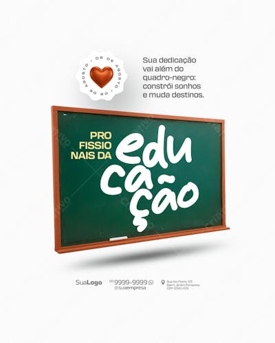 Dia dos Profissionais da Educação 06 de Agosto Social Media PSD Editável (4)