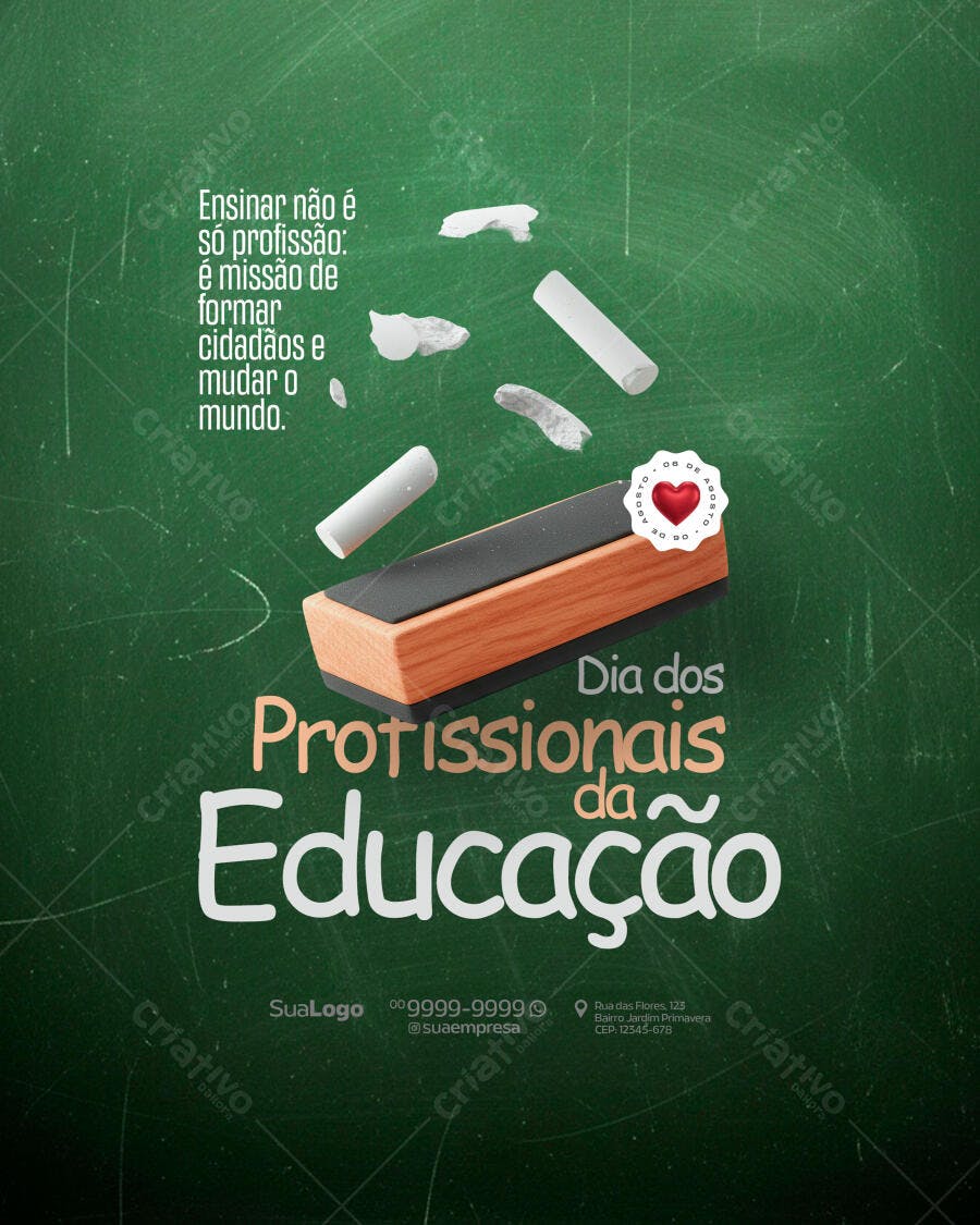 Flyer Dia dos Professores PSD Editável
