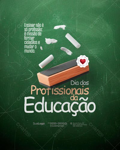 Dia dos Profissionais da Educação 06 de Agosto Social Media PSD Editável (2)