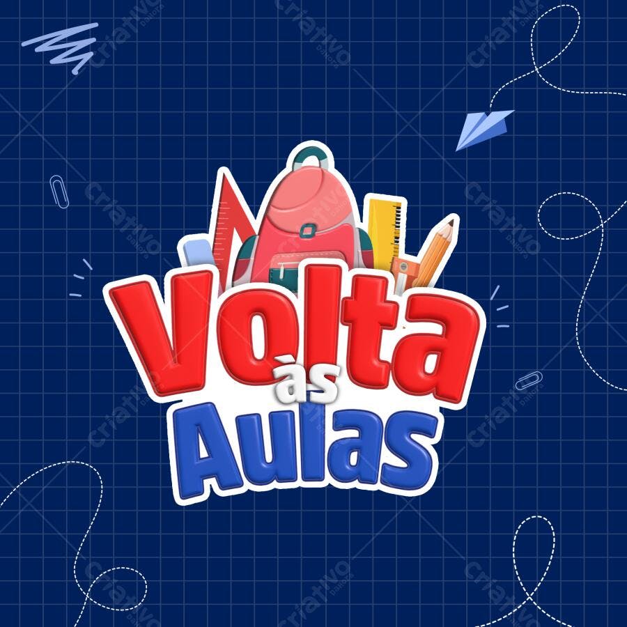 Flyer Volta às Aulas PSD Editável