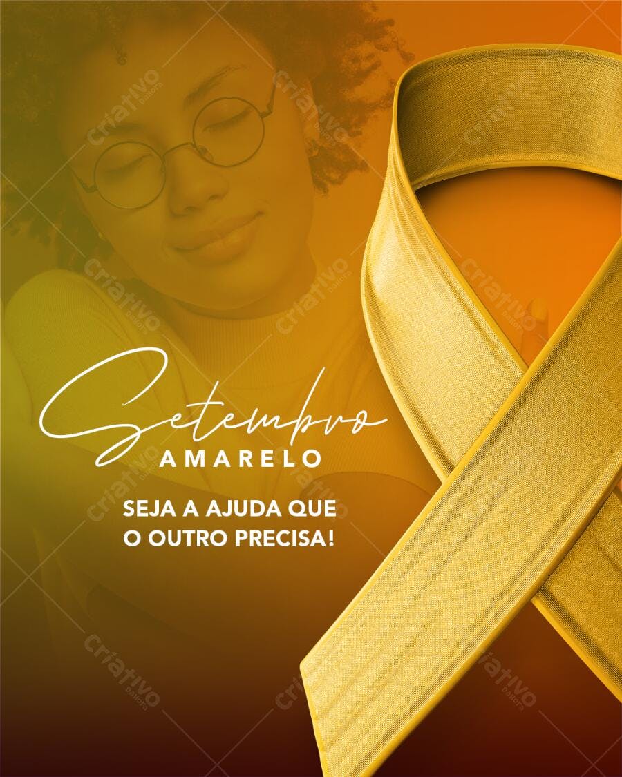 Post para Setembro Amarelo PSD Editável