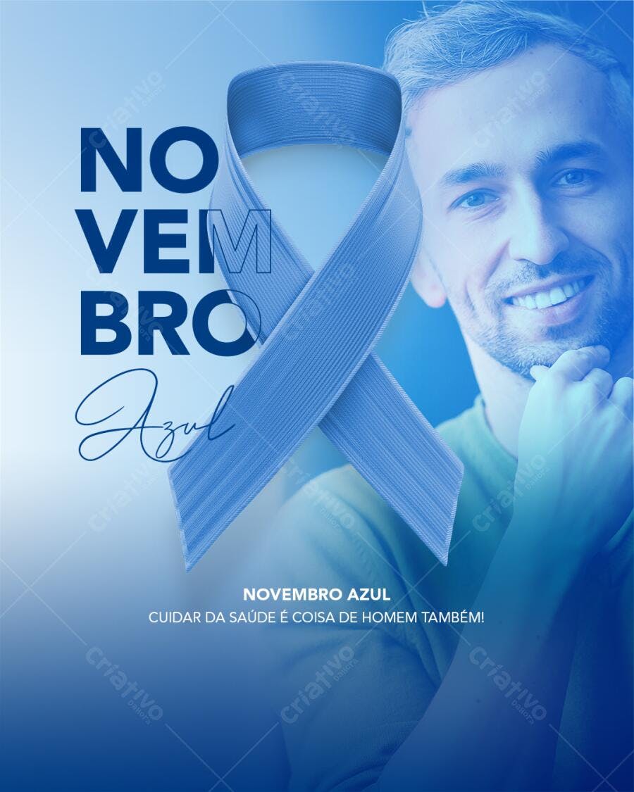 Post para Novembro Azul PSD Editável