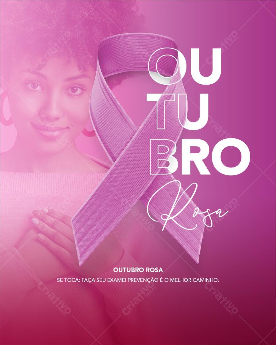 Flyer Outubro Rosa PSD Editável