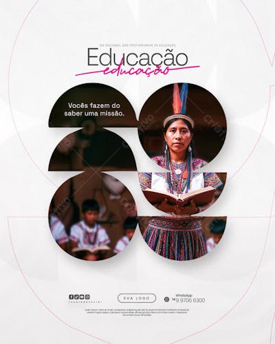 Dia Nacional dos Profissionais da Educação - 06 de Agosto - Flyer Social Media PSD Editável (8)