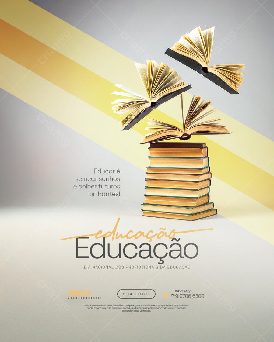 Flyer Dia do Professor PSD Editável