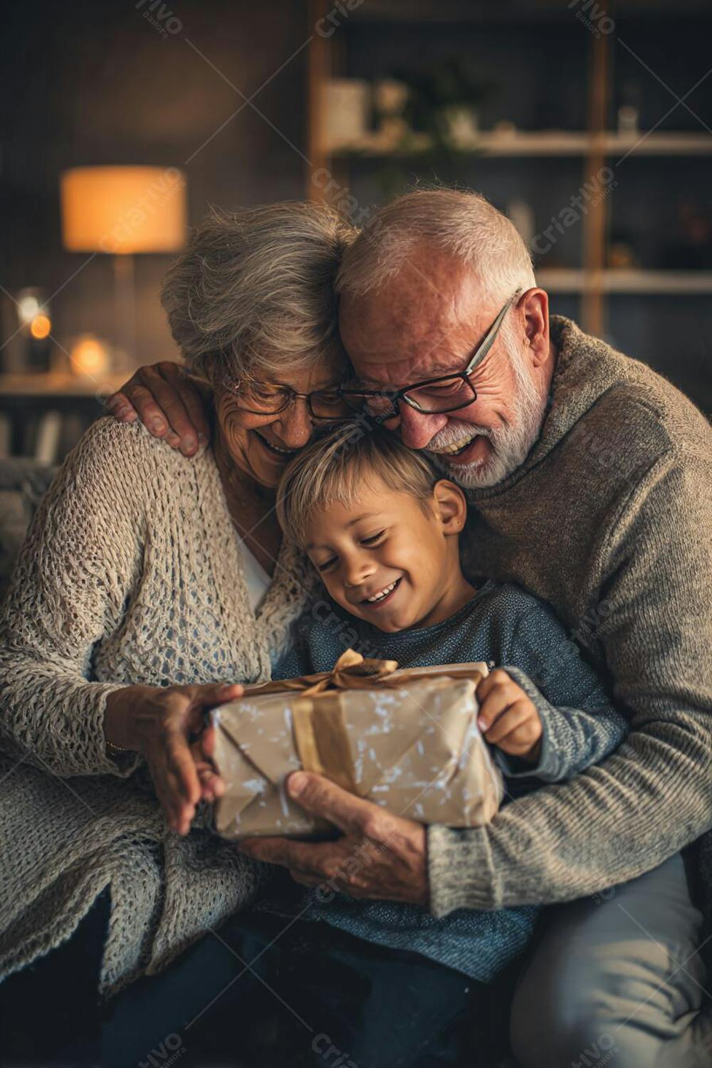 IMAGEM DO DIA DOS AVÓS GERADA POR IA AVÓS E NETOS FELIZES COMEMORANDO (3)