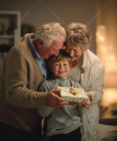 IMAGEM DO DIA DOS AVÓS GERADA POR IA AVÓS E NETOS FELIZES COMEMORANDO (8)