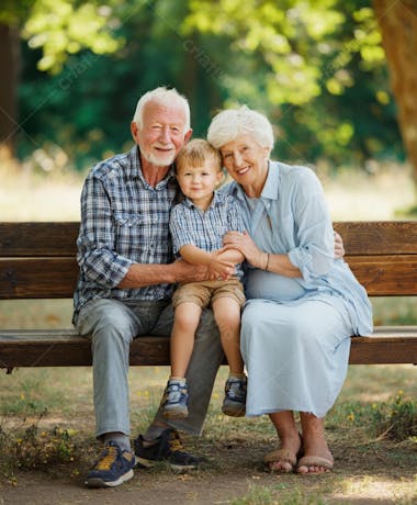 IMAGEM DO DIA DOS AVÓS GERADA POR IA AVÓS E NETOS FELIZES COMEMORANDO (10)
