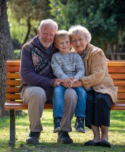 IMAGEM DO DIA DOS AVÓS GERADA POR IA AVÓS E NETOS FELIZES COMEMORANDO (12)