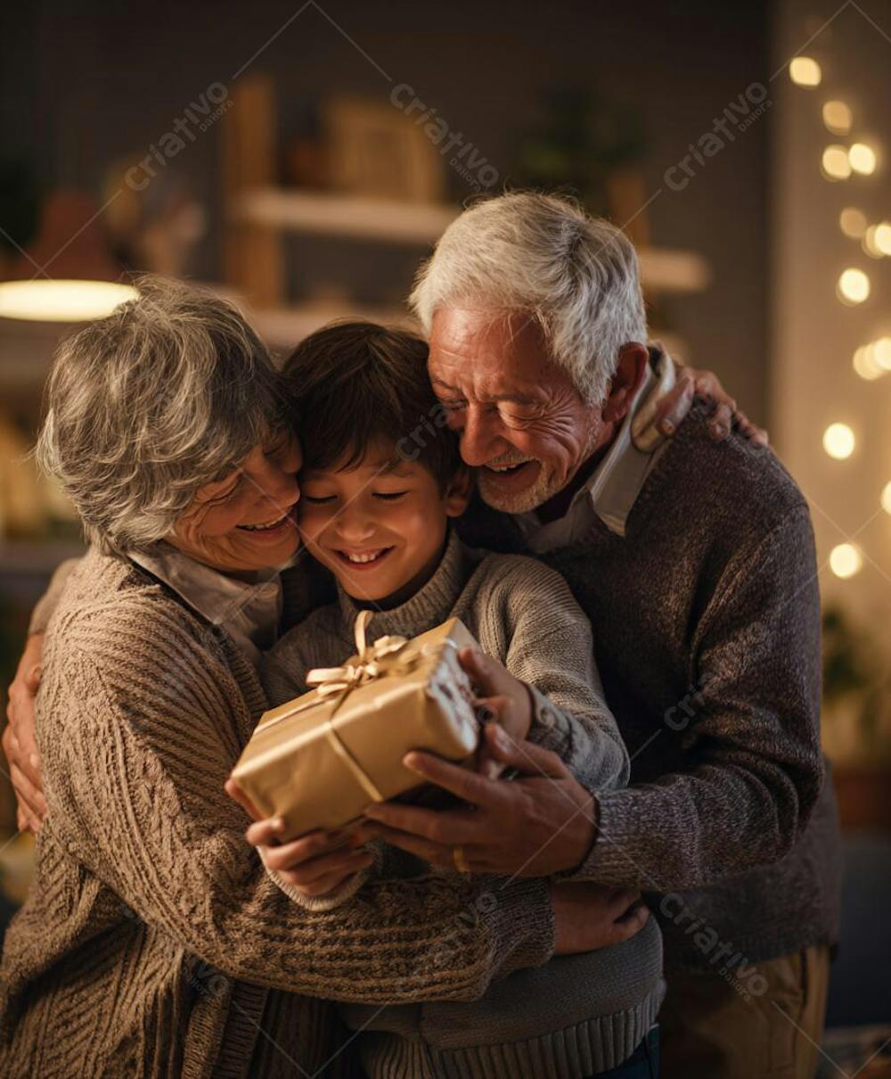IMAGEM DO DIA DOS AVÓS GERADA POR IA AVÓS E NETOS FELIZES COMEMORANDO (7)