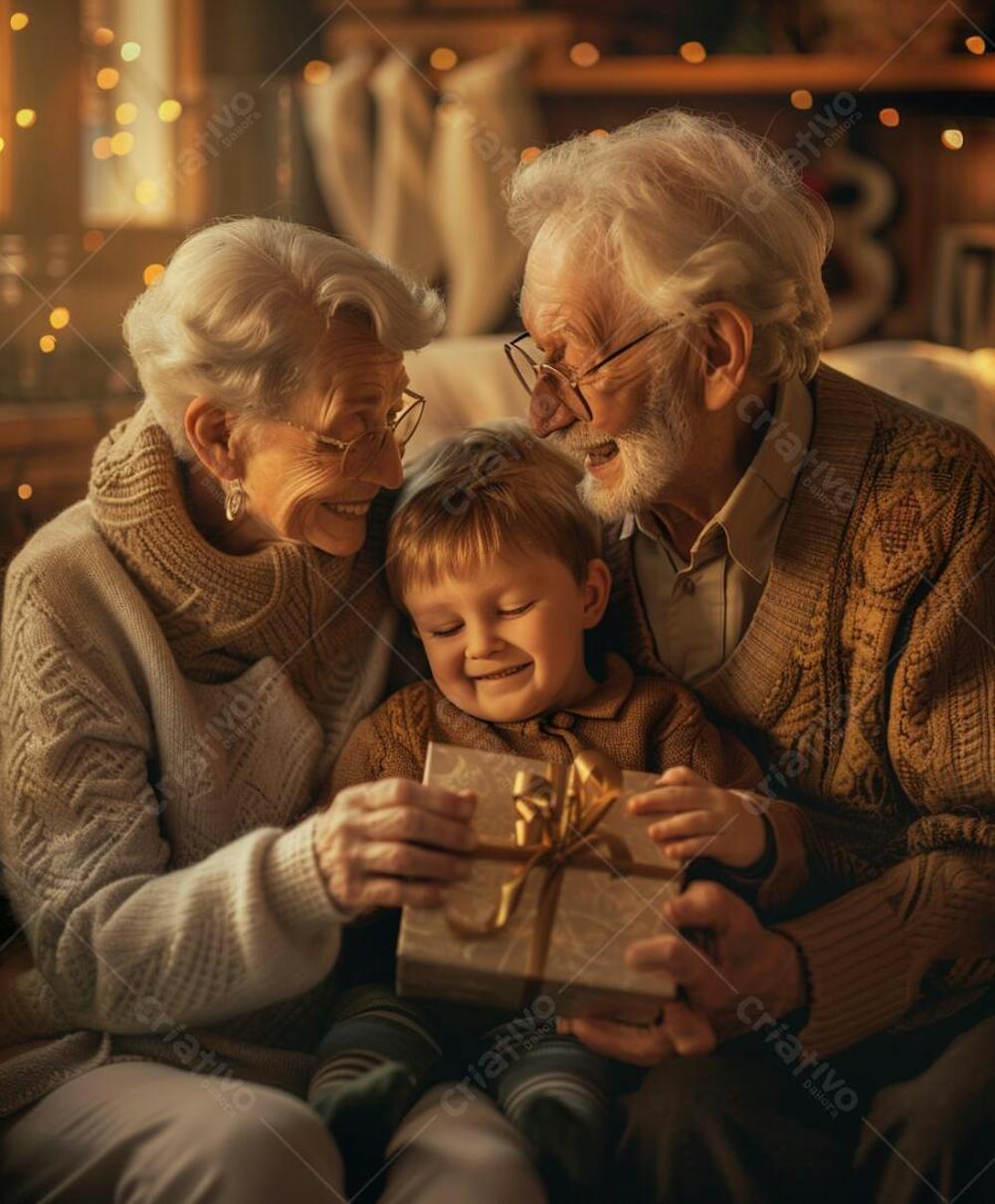 IMAGEM DO DIA DOS AVÓS GERADA POR IA AVÓS E NETOS FELIZES COMEMORANDO (5)