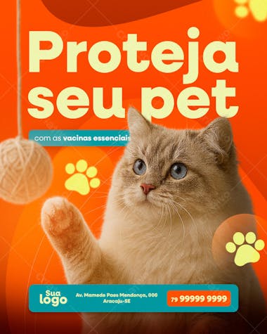 PROTEJA SEU PET COM AS VACINAS ESSENCIAIS - SOCIAL MEDIA CLINICA VETERINARIA